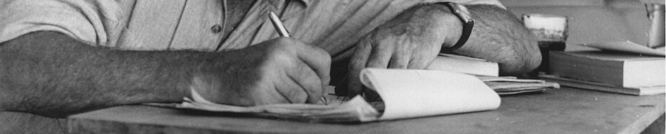 Ernest Hemingway writing